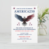 AMERICA250 FEEST 4 JULI FEEST op WHITE Kaart (Staand voorkant)