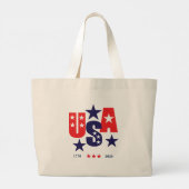 AMERICA250 Independence Day 1776 - 2026 Grote Tote Bag (Achterkant)