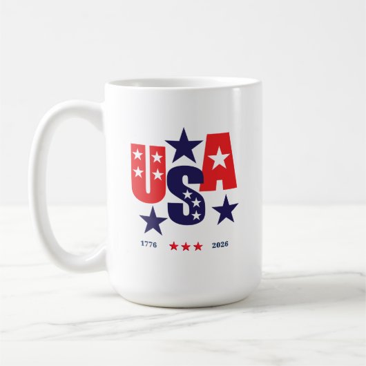AMERICA250 Independence Day 1776 - 2026 Koffiemok (Links)