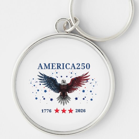 AMERICA250 Independence Day 1776 - 2026  Sleutelhanger (Voorkant)