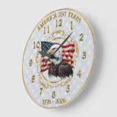 America250 Jubileum of America Wall Clock Grote Klok (Hoek)