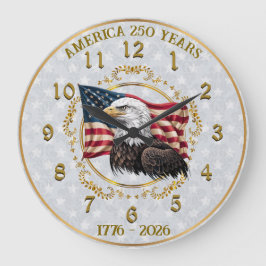 America250 Jubileum of America Wall Clock Grote Klok