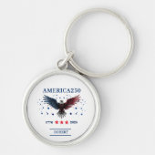 AMERICA250 Onafhankelijkheidsdag 1776 - 2026 NAAM Sleutelhanger (Voorkant)