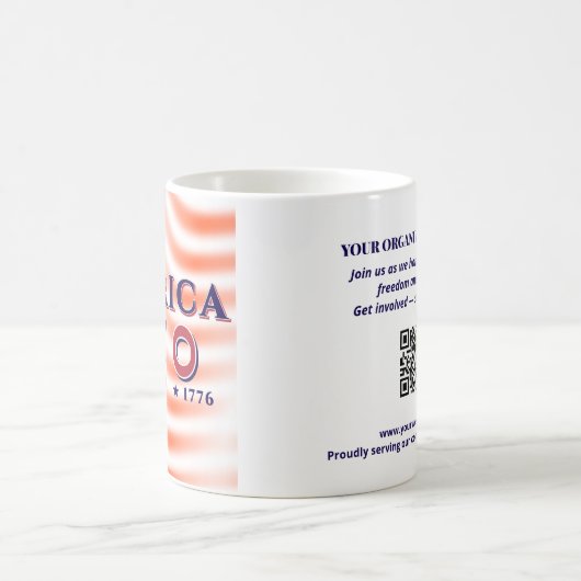 America 250 1776 2026 Custom QR Code Patriotic Koffiemok (Center)