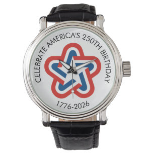 America 250 - 1776-2026  Star Design Horloge
