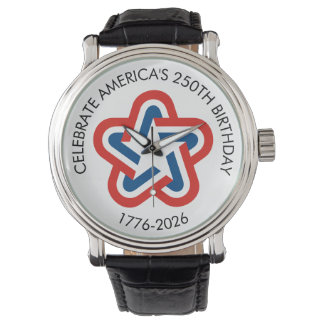 America 250 - 1776-2026  Star Design Horloge