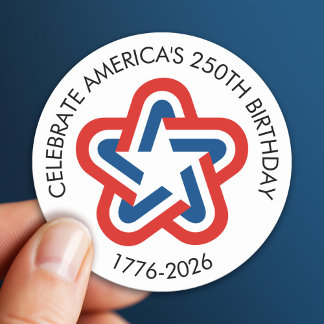 America 250 - 1776-2026 Star Design Ronde Sticker