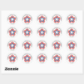 America 250 - 1776-2026  Star Design Ronde Sticker (Vel)