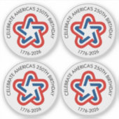 America 250 - 1776-2026 Star Design Sticker (Voorkant)