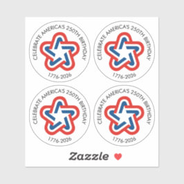 America 250 - 1776-2026  Star Design Sticker