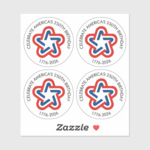 America 250 - 1776-2026  Star Design Sticker
