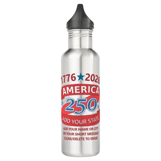 America 250 Add State 1776 2026 Cool Personalized Waterfles (Links)