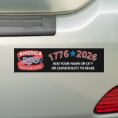America 250 Add State 1776 2026 Semiquincentennial Bumpersticker (Op auto)