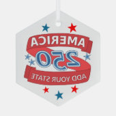 America 250 Add State 250th Anniversary Keepsake Glas Ornament (Achterkant)