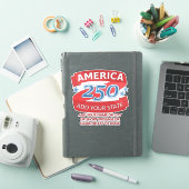 America 250 Add State And Text Patriotic Promo Sticker (iPad Cover)