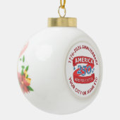 America 250 Add State Custom 250th Anniversary Keramische Bal Ornament (Links)