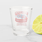 America 250 Add State Independence Day Keepsake Shot Glas (Achterkant)