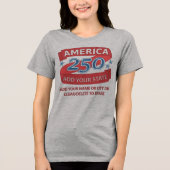 America 250 Add State Patriotic Apparel For Light Tri-Blend Shirt (Voorkant)