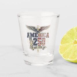 America 250 Adelaar & Vrijheid Patriottisch Jubile Shot Glas