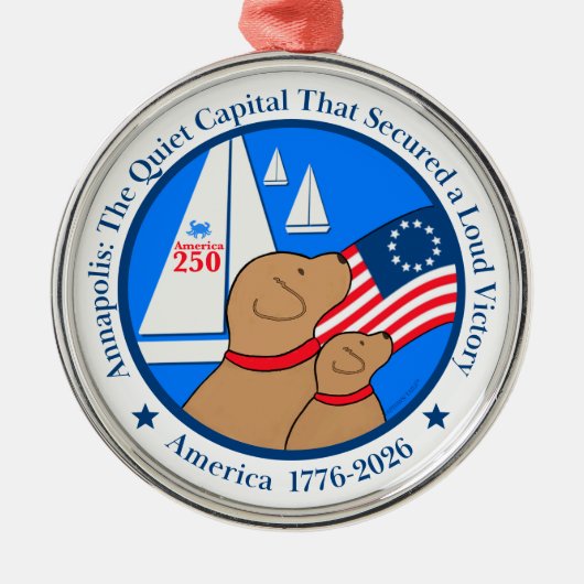 America 250 Annapolis Special Edition Metalen Ornament (Voorkant)