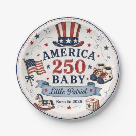 America 250 Baby / Kleine Patriot Papieren Bordje
