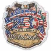 America 250 Birthday  Sticker (Voorkant)