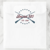 America 250 Crossed Rifles Patriotic 1776-2026 Vierkante Sticker (Tas)