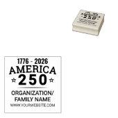 America 250 Custom Family Organisation Zakelijk Rubberstempel (Gestempeld)