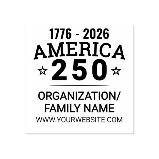 America 250 Custom Family Organisation Zakelijk Rubberstempel (Afrduk)