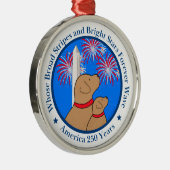 America 250 DC Edition Metalen Ornament (Rechts)