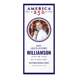 America 250 Democratische politieke outreach campa Reclamekaart
