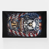 America 250 Eagle, Fireworks, and Freedom  Spandoek (Horizontaal)