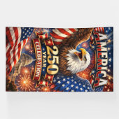 America 250 Eagle-viering met Capitol Spandoek (Horizontaal)