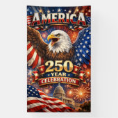 America 250 Eagle-viering met Capitol Spandoek (Verticaal)