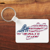 America 250 Flag Script Semiquincentennial Design Sleutelhanger (Achterkant)