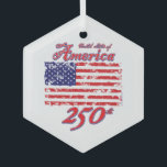 America 250 glas ornament<br><div class="desc">Happy Birthday America
250th Liberty Bell</div>