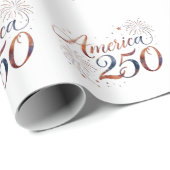 America 250 Herdenkingsviering Kunst – 250ste Cadeaupapier (Rol Hoek)