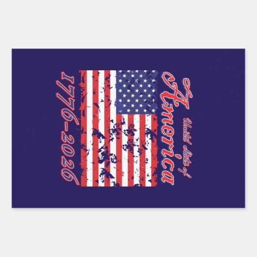 America 250 inpakpapier vel (Voorkant)