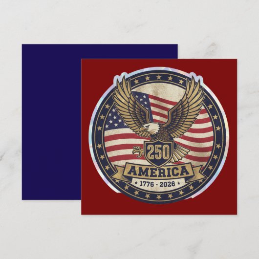 America 250  kaart (Voorkant / Achterkant)