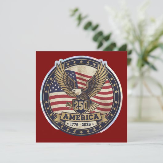 America 250  kaart (Staand voorkant)