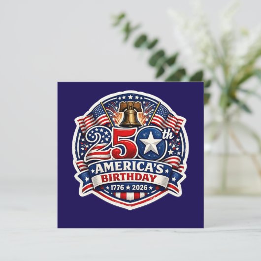 America 250 kaart (Staand voorkant)