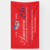 America 250 Land of Free Home Brave Patriotic Red Spandoek (Verticaal)