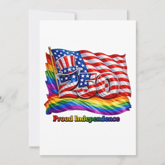 America 250 LGBTQ Pride Feest Kaart (Voorkant)