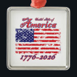 America 250 metalen ornament<br><div class="desc">Happy Birthday America
250th Liberty Bell</div>