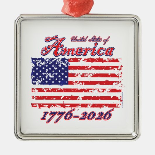 America 250 metalen ornament (Voorkant)