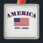 America 250 metalen ornament<br><div class="desc">Happy Birthday America
1776 / 2026</div>
