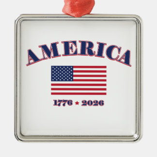 America 250 metalen ornament