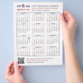 America 250 Patriotic 2026 Kalender Keepsake Flyer (Hand)