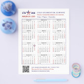 America 250 Patriotic 2026 Kalender Keepsake Flyer (Enkel)