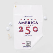 America 250 Patriotic Corporate Logo 2026 Golfer Golfhanddoek (Insitu)